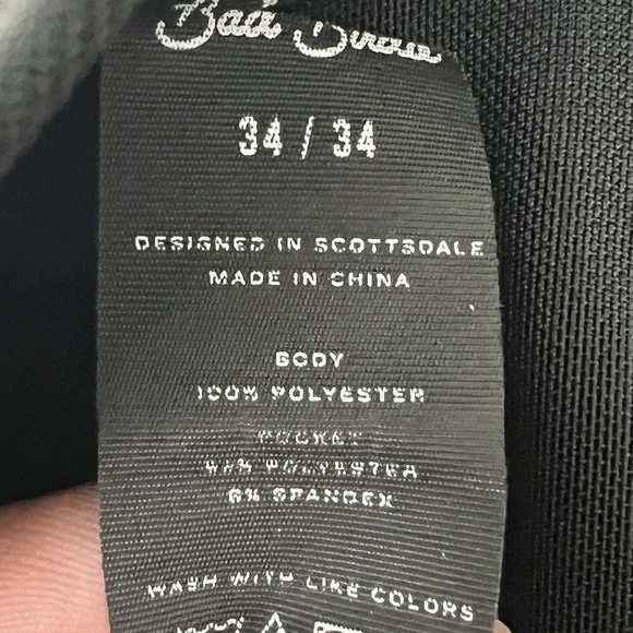 Bad Birdie Golf Pants Men's 34x34 Black Golf Performance Pants Sport Polyester - Picture 10 of 10